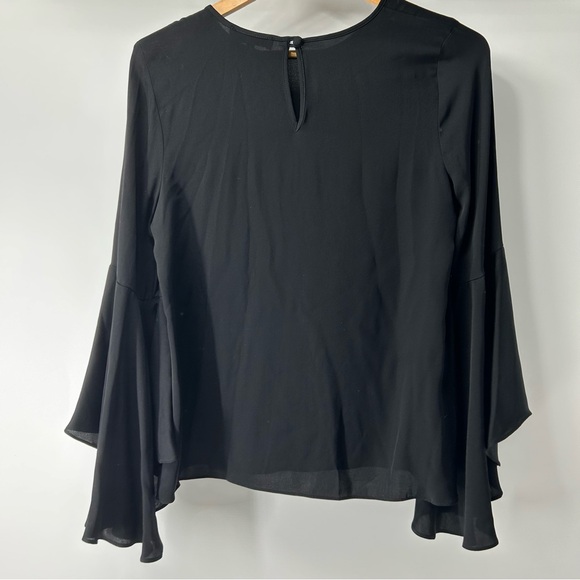 Milly Elegant Black Ruffle Sleeve Blouse - Picture 6 of 7
